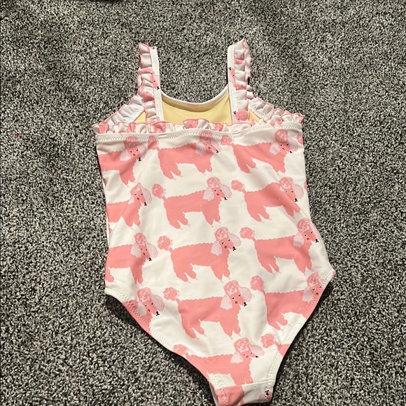 Pink Poodle Print Swimsuit - Picture 4 of 4